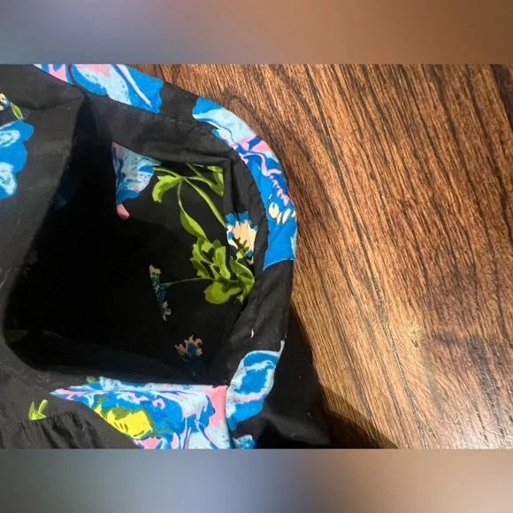 Diane Von Furstenberg | Deacon Floral Puff Sleeve Cotton Midi Dress Floral Black - Picture 14 of 15